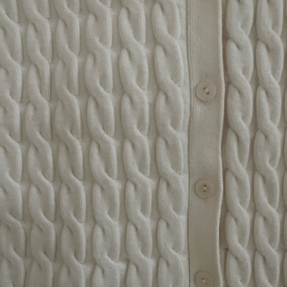 & Other Stories Cream Cable Knit Cardigan - Picture 2 of 6